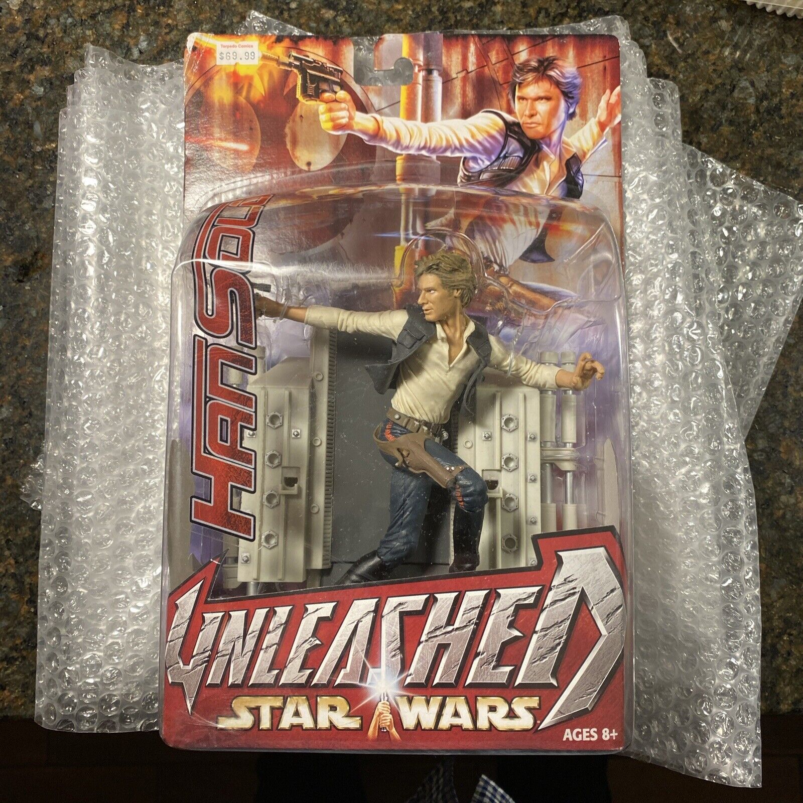 Hasbro 2003 Star Wars Unleashed Han Solo 7 Inch Action Figure Toy NIB Unopened