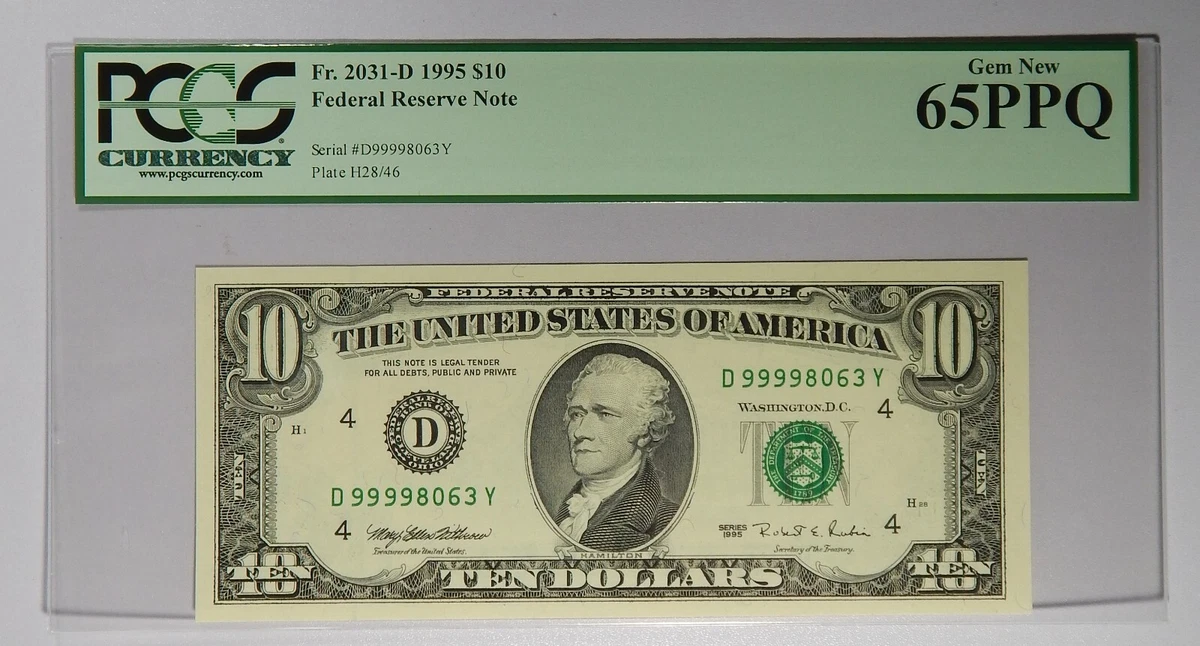 1995 $10 US Federal Reserve Small Notes for sale | eBay