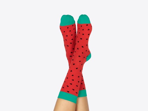 Doiy Design Sandía Calcetín Calcetines Juego Talla Única de Algodón Elastano - Imagen 3 de 3