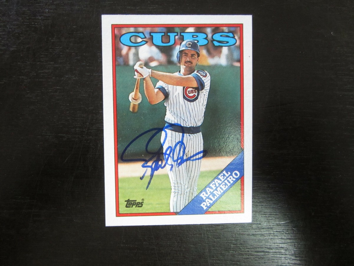 1988 Topps # 186 Rafael Palmeiro Autograph Signed Card (M