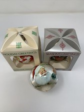 Vintage Lot of (3) KENVAL Brand Christmas ornaments NICE!! Made in USA!!