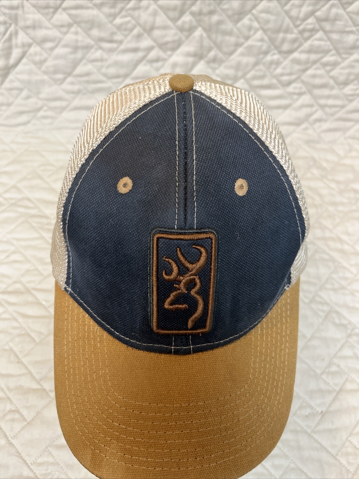 Browning Patch Mesh Trucker Hat Snapback Cap Duck… - image 4