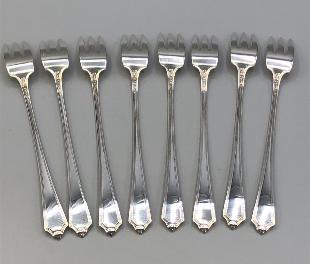 Plymouth by Gorham Sterling Silver group of 8 Cocktail Forks 5 3/8"