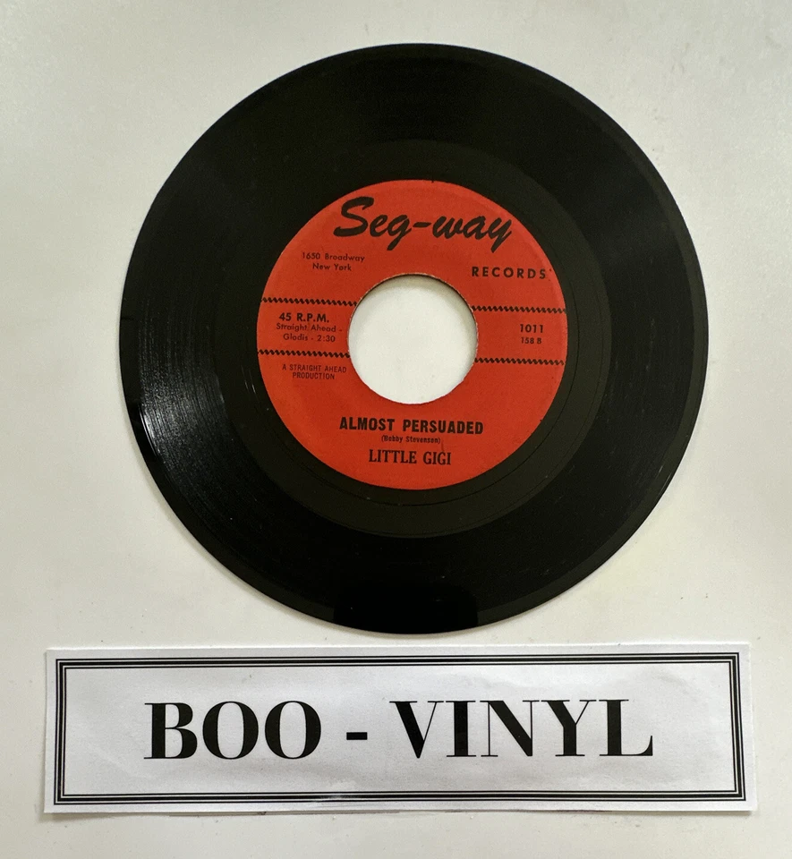 Little Gigi - Ha Ha / Almost Persuaded 7” Soul Doo Wop Vinyl Record rare Ex Con - Image 3 of 4