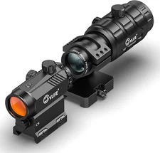 CVLIFE Motion Awake Red Dot and Magnifier Combo, Auto Brightness Adjustment, 3 M