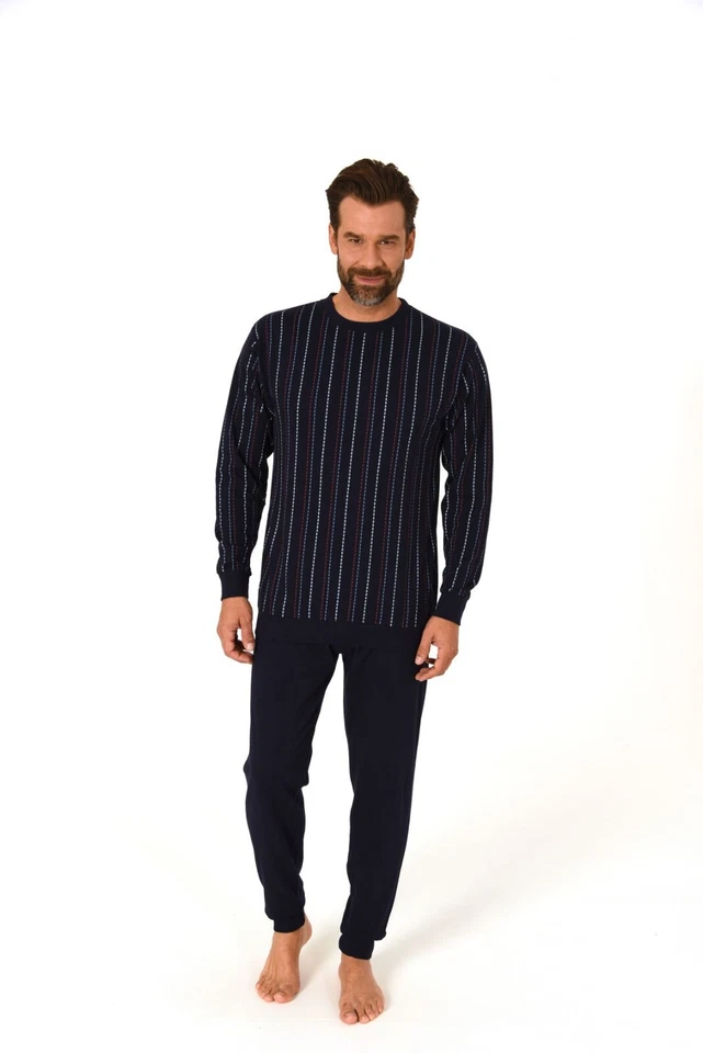Neu Herren/Männer Schlafanzug/PYJAMA Rot/Blau Baumwolle 100%  Punkte 0713 - Bild 2 von 4