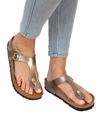 birkenstock metallic taupe gizeh
