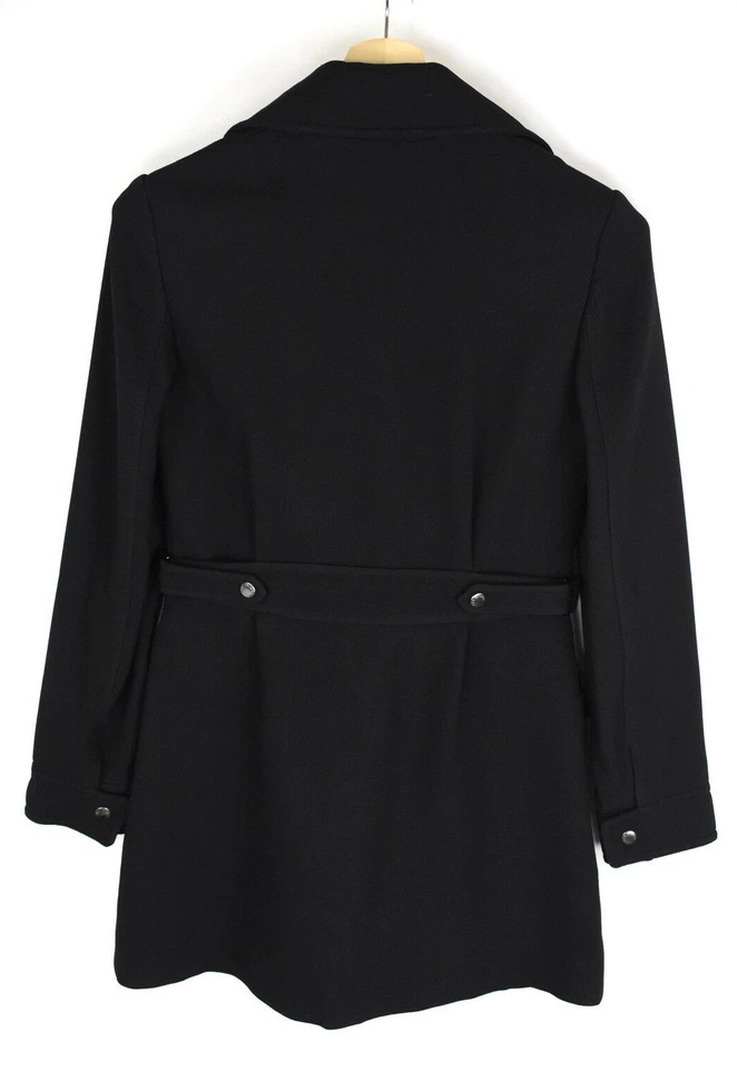 Abrigo Mujer JILL STUART Valerie Dah 2 O ~ PEQUEÑOS Botones a Presión Bolsillos Negros Foto 2 de 4