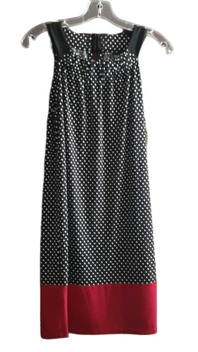 Enfocus Summer Dress Polka Dot with Red Border Black White Size 6 - Picture 5 of 16