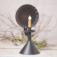 Primitive/Colonial Electric Accent Light on Cone in Smokey Black Tin