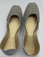 Women Khussa Khussay Shoes Punjabi Jutti Beaded Work Flats Mojari Mojri Size 40