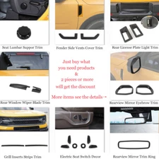 Interior & Exterior Trim Decoration Cover Kit For Ford Bronco 2021+ Carbon Fiber