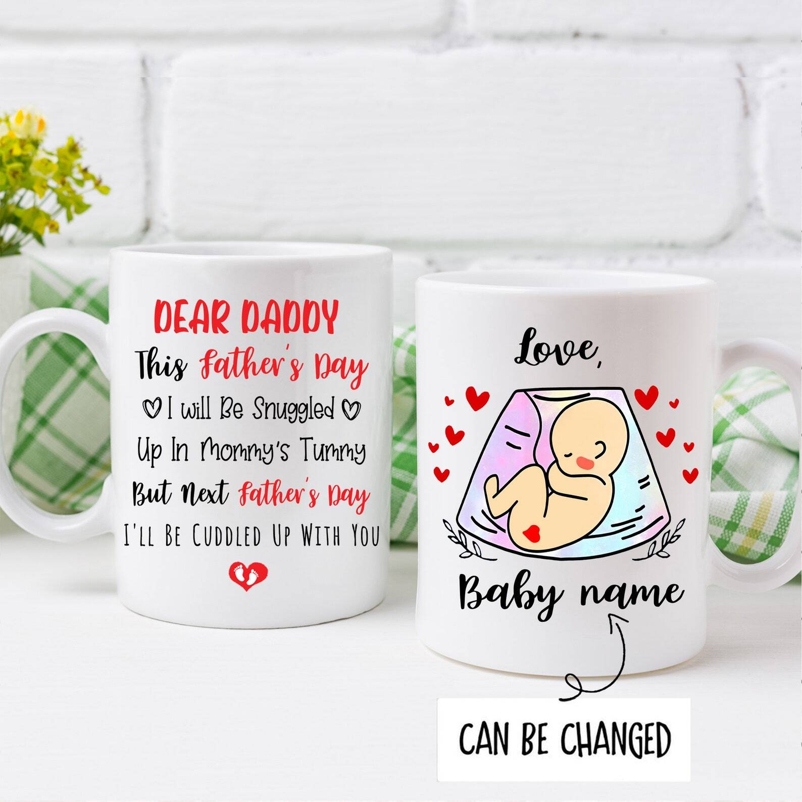 Personalized Dear Dad Mug New Dad Mug Dad To Be Mug Dad Mug Fathers Day Gift