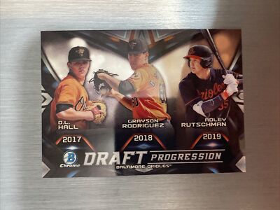 2019 Bowman Chrome Draft Progression Baltimore Orioles Adley Rutschman #DPR-BAL