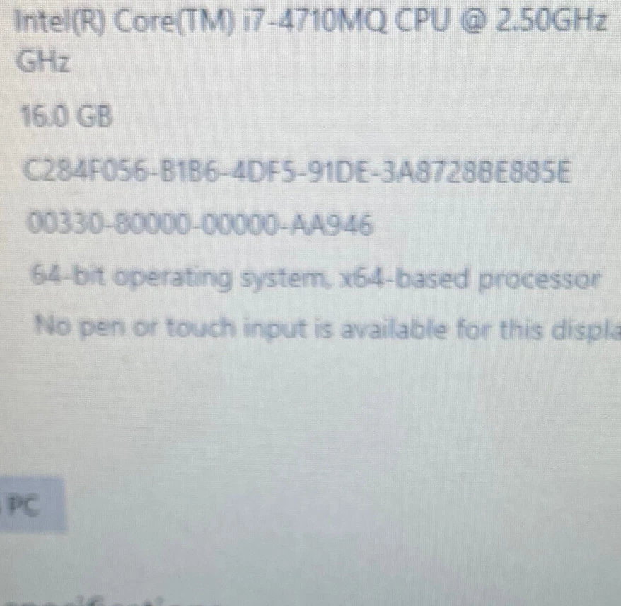 Sager Clevo W670SZ i7-4710MQ 16GB RAM 512GB SSD 1TB HDD HDD W10 1920x1080 #709B - Image 4 of 4