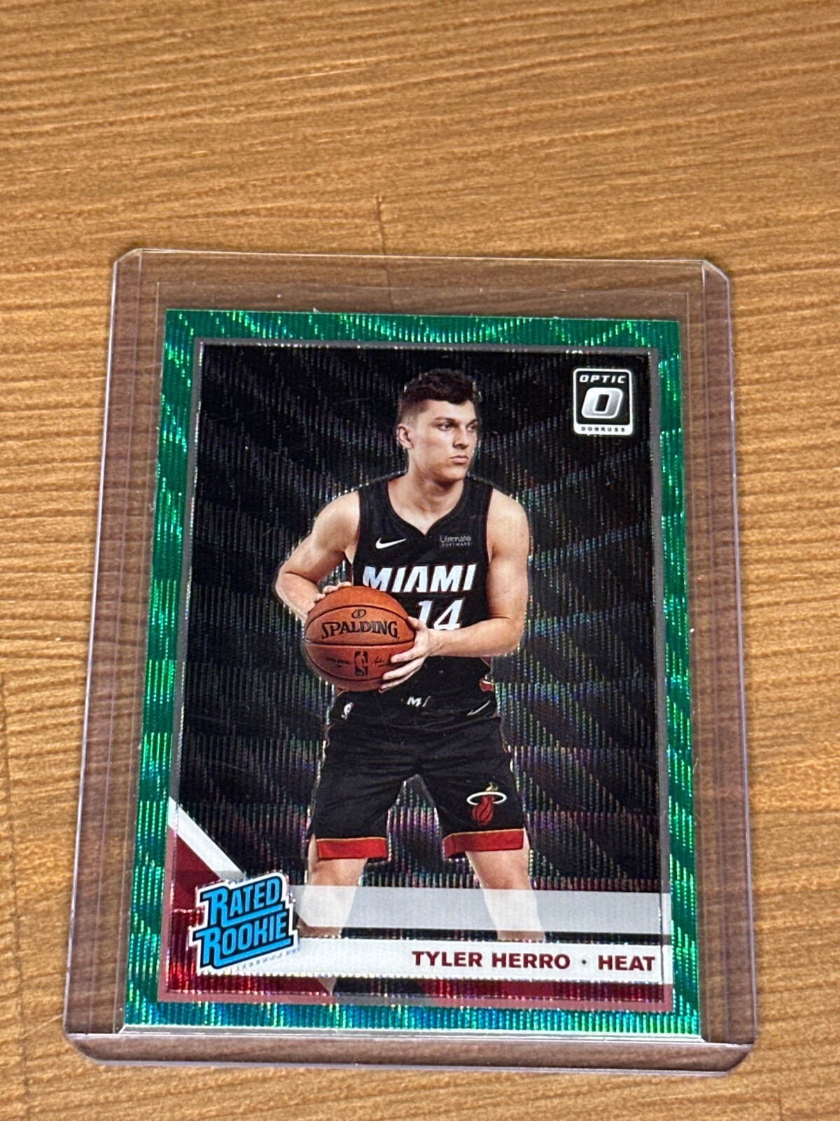 TYLER HERRO 2019 Donruss Optic 172 Fanatics Green Wave Rated RC