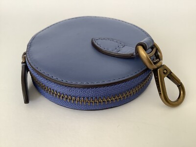 New Ladies Polo Ralph Lauren Blue Leather Circular Zip