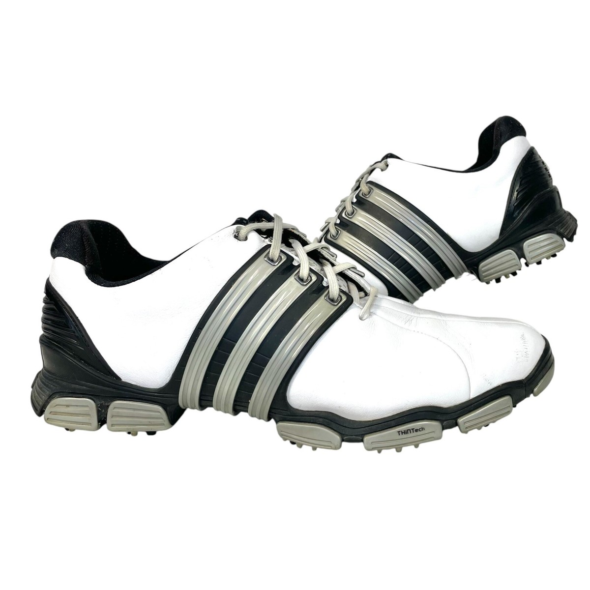 Adidas Tour360 4.0 Golf Shoes Mens 7.5 White Black Leather Spiked Climaproof Adidas Tour360 4.0 Golf Shoes Mens 7.5 White Black Leather  main image 2