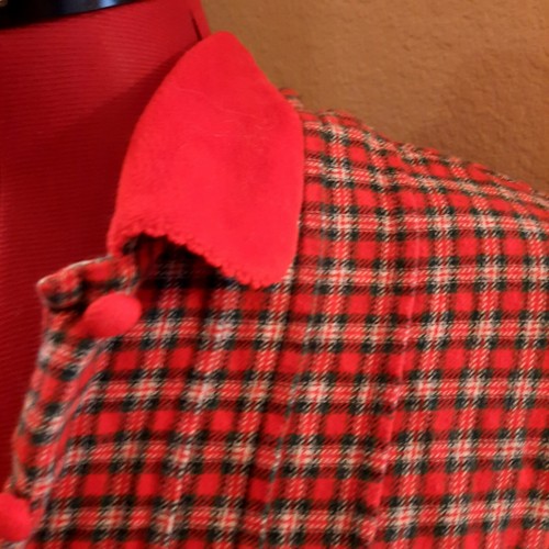 Victoria' Secret Country Medium Red green Plaid Flannel Nightshirt Pajamas gown - Picture 3 of 8