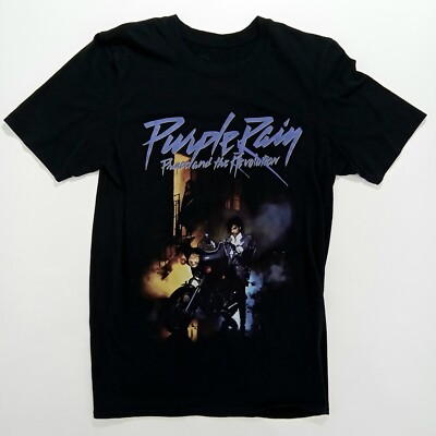 Prince and the Revolution Purple Rain Adult T Shirt Size M Black