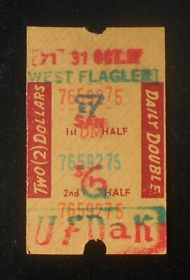 1957 Daily Double Automatic Totalisator Co. West Flagler Dog Race Track Miami FL