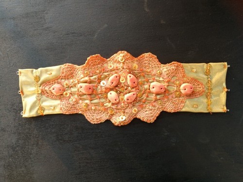 gioielli bigiotteria collana da donna collarino choker macrame ricamato a mano - Picture 8 of 24