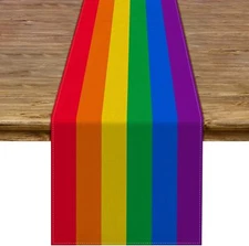 Rainbow Table Runner Pride Day Lgbt Gay Pride Lesbian Transgender Bisexual Party