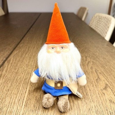 Vintage 1978 Knickerbocker Gnome Plush Rubber Face Toy Taiwan Fantasy Kitsch