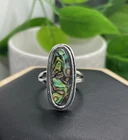 Silver-tone Synthetic Gemstone  Ring Size 11.5 New Free Ship B8228