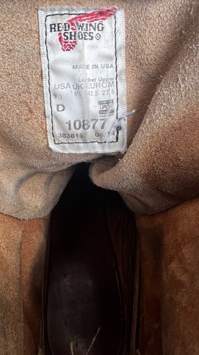 Stivali da lavoro RED WING #10877 classici mocassini marroni Heritage in pelle US 9,5 D - Foto 12 di 15