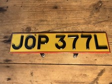 Vintage Bluemels, British License Plate, VERY FINE quality