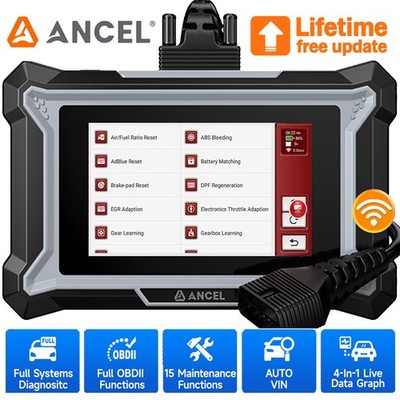 ANCEL DS200 Full System OBD2 Scanner Diagnostic Tool Car ABS TPMS DPF Oil SAS