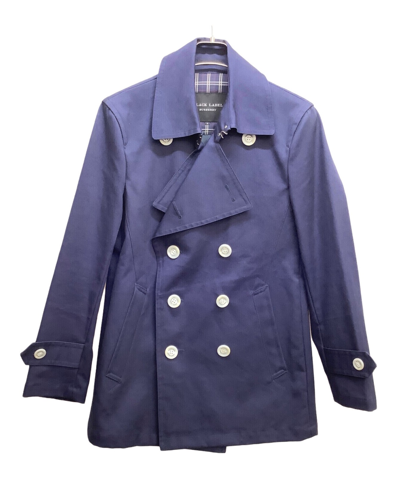 BURBERRY BLACK LABEL Pea Coat M Size Navy D1A00-999 From Japan thumbnail 9