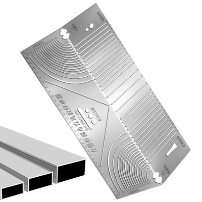 Angle & Arc Marking Ruler Right Angle Stainless Steel Drawing Tool 90 Degree
