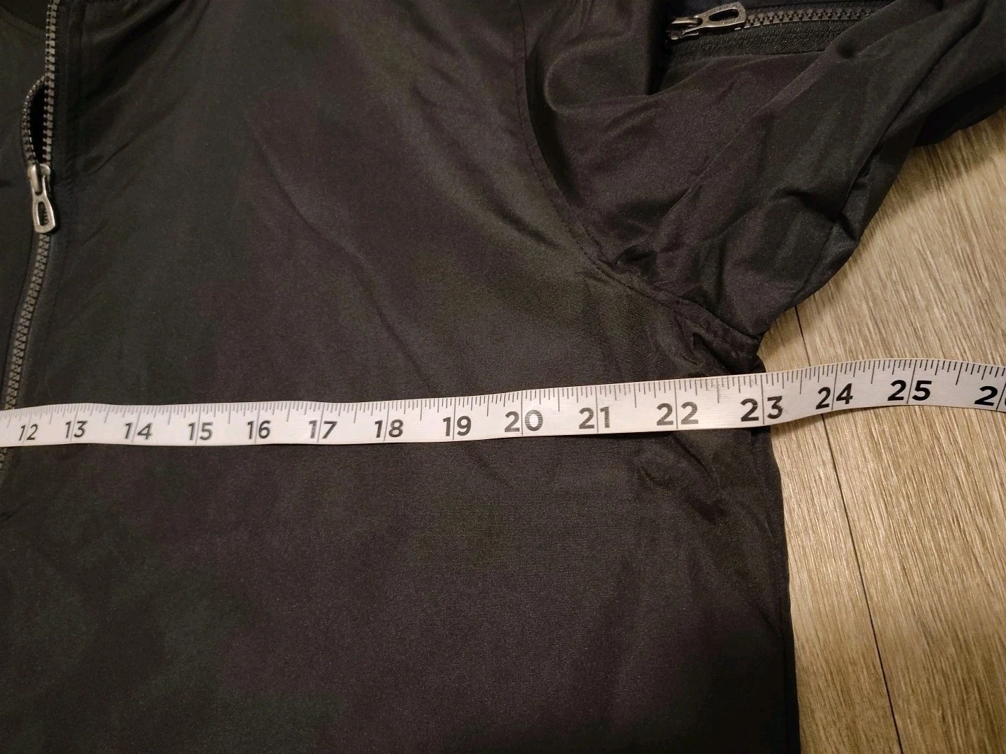 Distortion Bomber Jacket Men's Size Large Lightweight Pockets Black Full Zip image 8