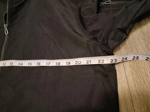 Distortion Bomber Jacket Men's Size Large Lightweight Pockets Black Full Zip image 8