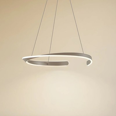 Lucande LED Hängeleuchte Pendelleuchte Eloura silber Metall CCT Ø58cm