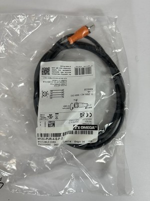 Omega 4A 250VAC 300VDC AWG 22  M12 Cable Cord M12C-PUR-4-S-F-2 4-Pin Extension