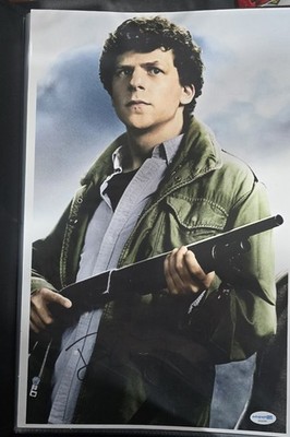 Jesse Eisenberg Signed Zombieland 11x17 Photo Poster ACOA COA