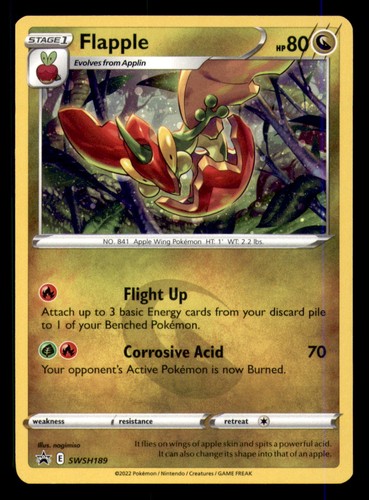 Flapple SWSH189 Holo Promo Sword & Shield Promo Pokemon Near Mint