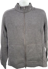 Marc Anthony Men’s Gray Slim Fit Double Zipper Sweater Jacket - XL