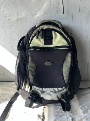 Samsonite Black Gray Green Travel Backpack Padded Laptop Bag fast shipping