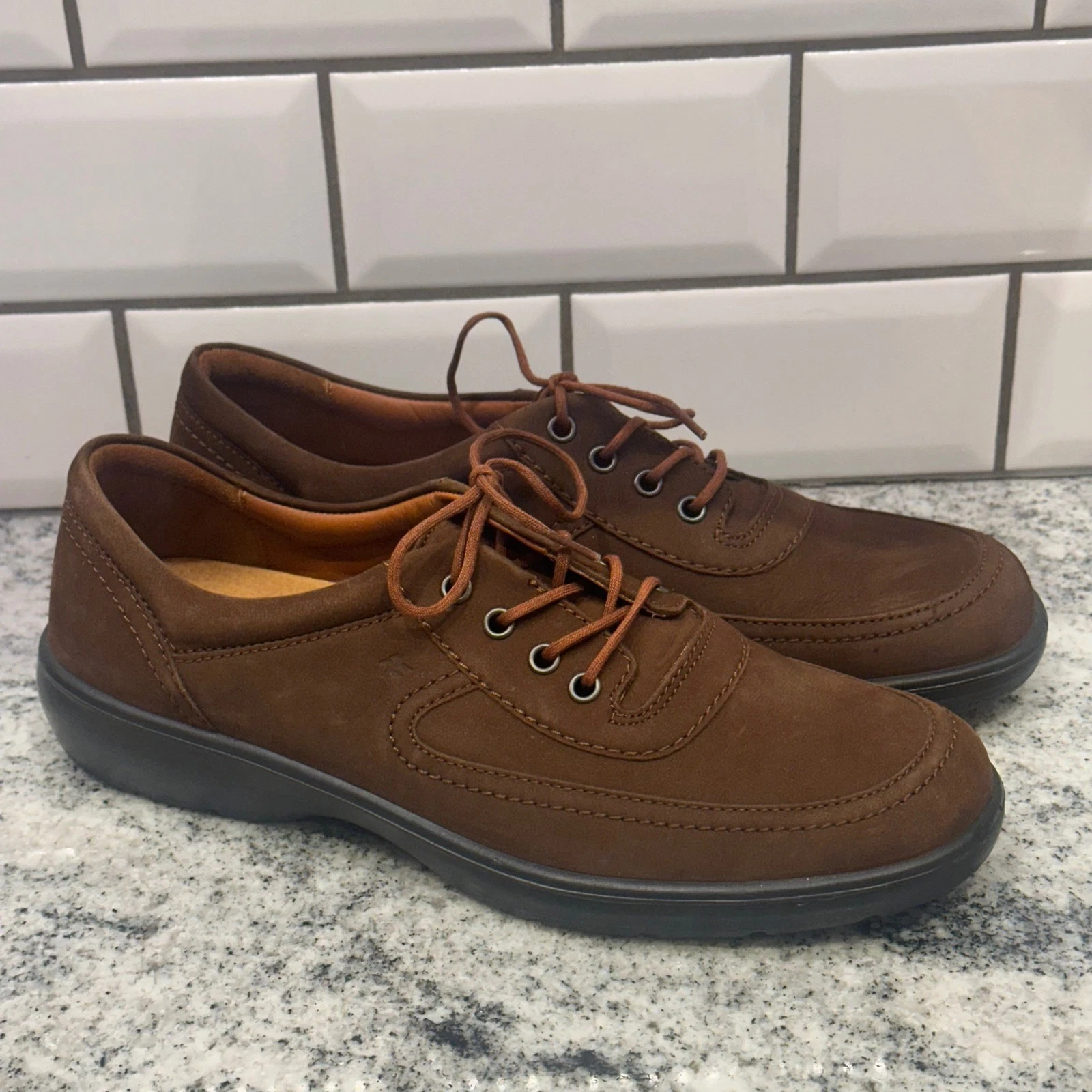 Romika Women Brown Suede Lace Up Comfort Walking Shoes Size 40 US 8.5