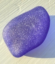 Cobalt Blue Sea Glass   Edgecomb Maine Frosted Jewelry Quality Beach Find