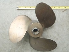 Vintage Brass Boat Propeller - MICHIGAN 3 BLADES 9 1/2" WIDE S M C # 857