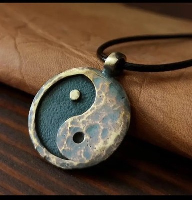 YingYang Anhänger - Halsschnmuck - Kupferfarben