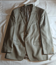 Lauren Ralph Lauren Men's Beige Herringbone Silk Wool Blazer 40R 2-Button