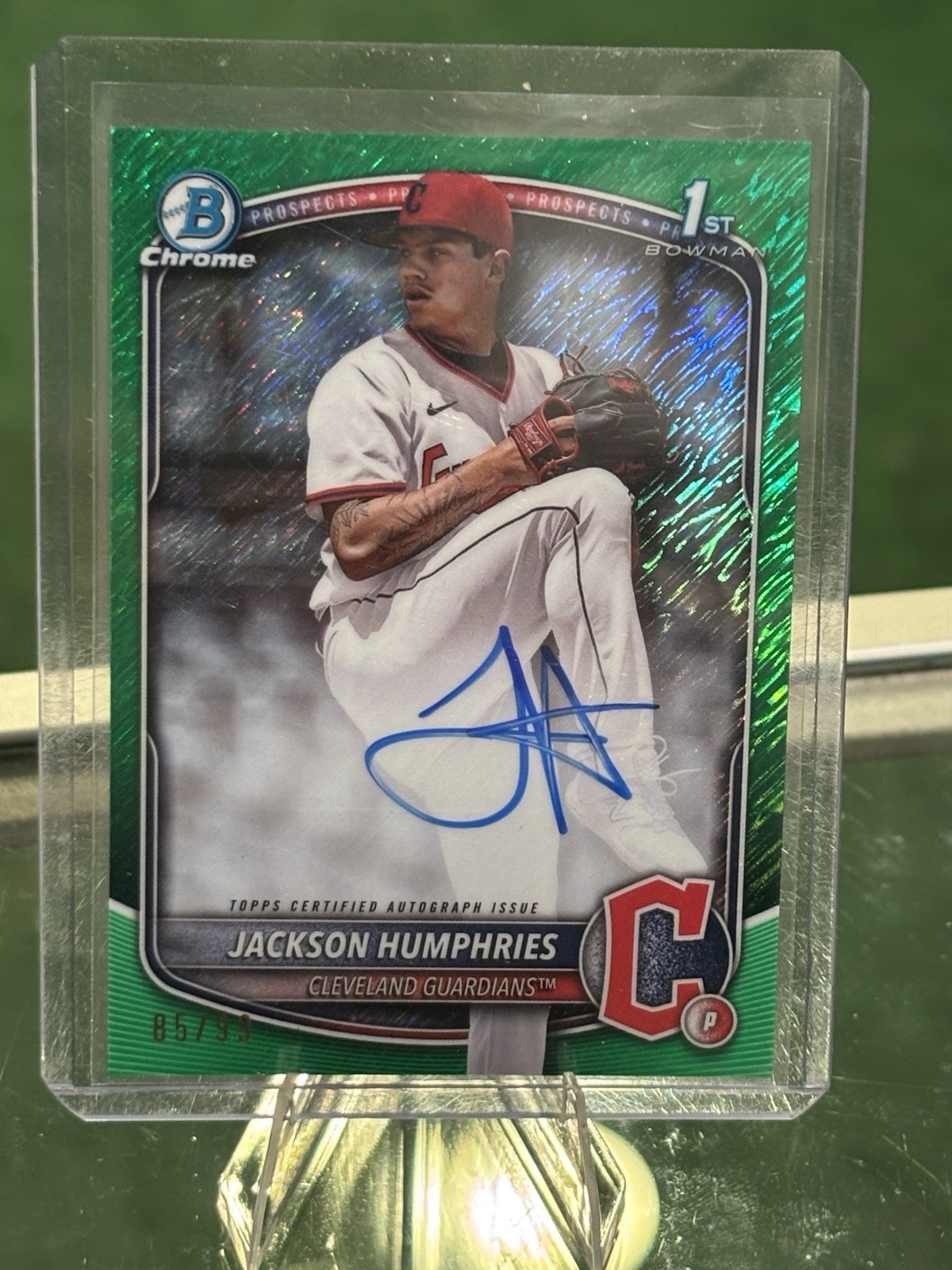 2025 Bowman Chrome Jackson Humphries Green Shimmer SP Auto /99 1st #CPA-JHU