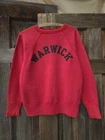 Vintage 1960s Champion Running Man Warwick High School Red Crewneck Sweatshirt M