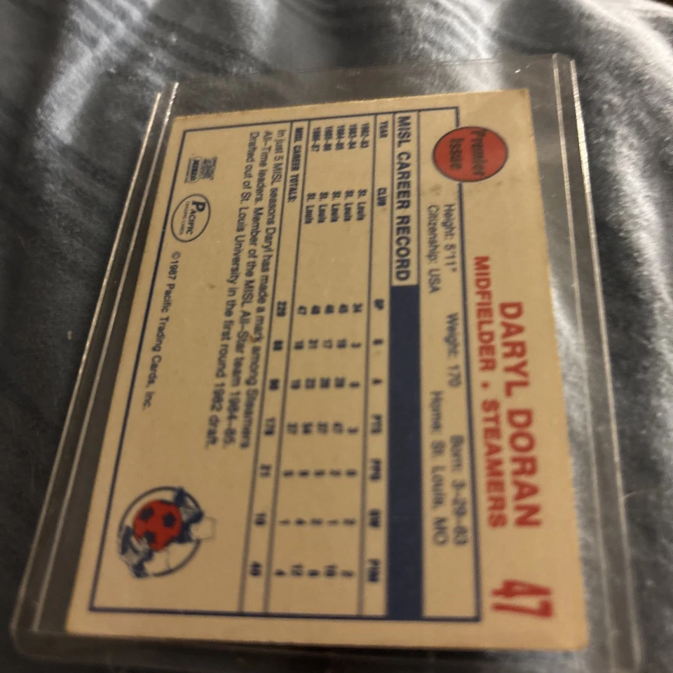 Pacific MISL 1987-88 - Daryl Doran #47 (RC) Foto 2 de 2